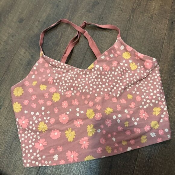 Aerie Ditsy Floral Athleisure sports bra  tank top M - Picture 2 of 5